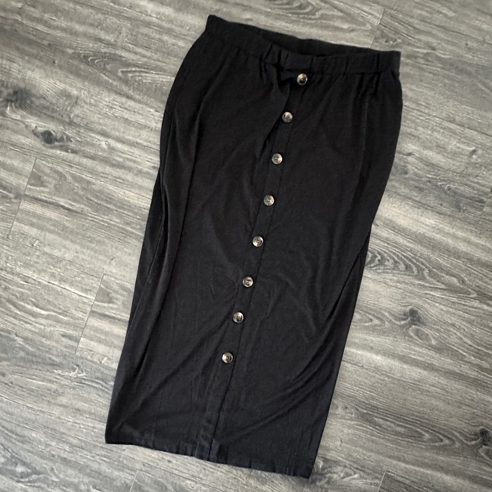 SHEIN Black Pencil Maxi Skirt